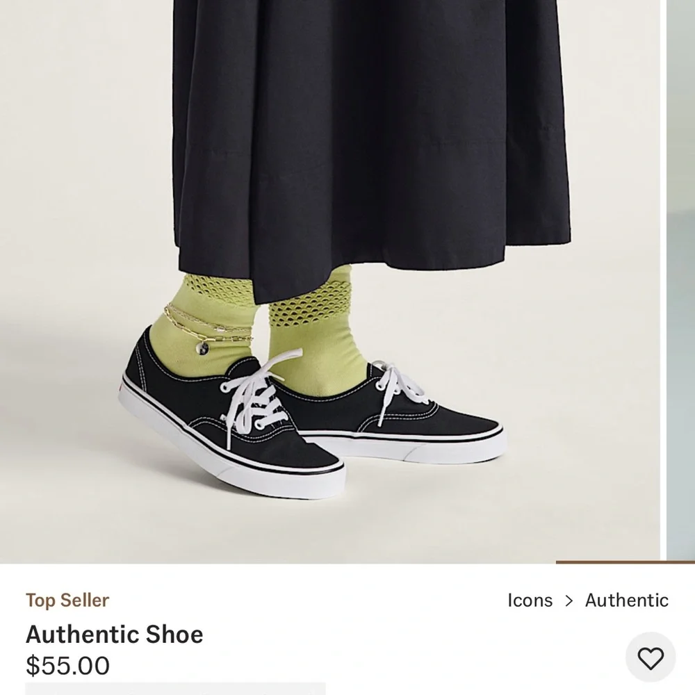 Vans Unisex Black Authentic Shoes - Picture 2 of 11
